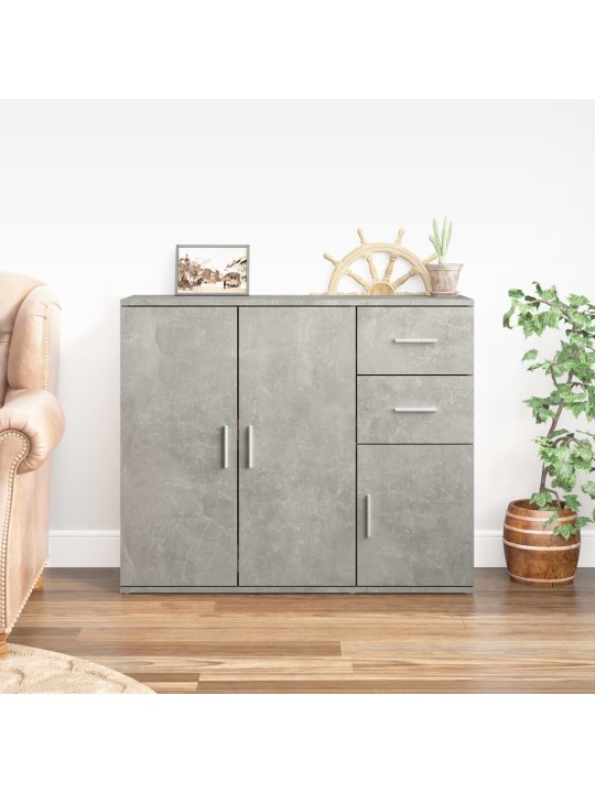 Příborník betonově šedý 91x29,5x75 cm kompozitní dřevo