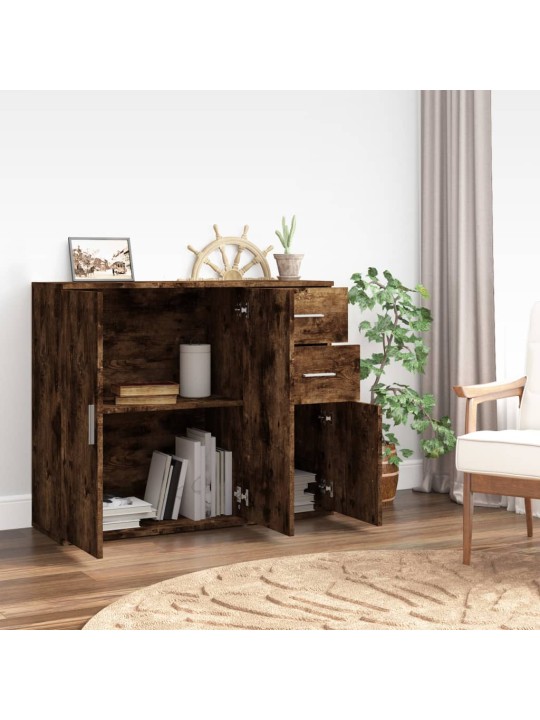 Příborník kouřový dub 91 x 29,5 x 75 cm kompozitní dřevo