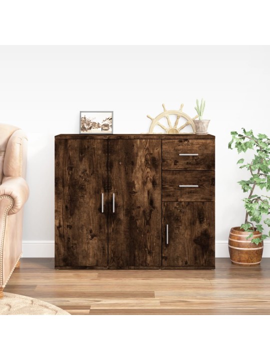 Příborník kouřový dub 91 x 29,5 x 75 cm kompozitní dřevo