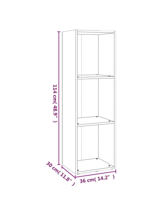 Knihovna / TV skříňka kouřový dub 36x30x114 cm kompozitní dřevo