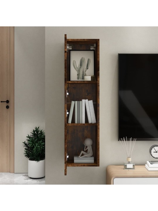 Nástěnná TV skříňka kouřový dub 30,5 x 30 x 110 cm