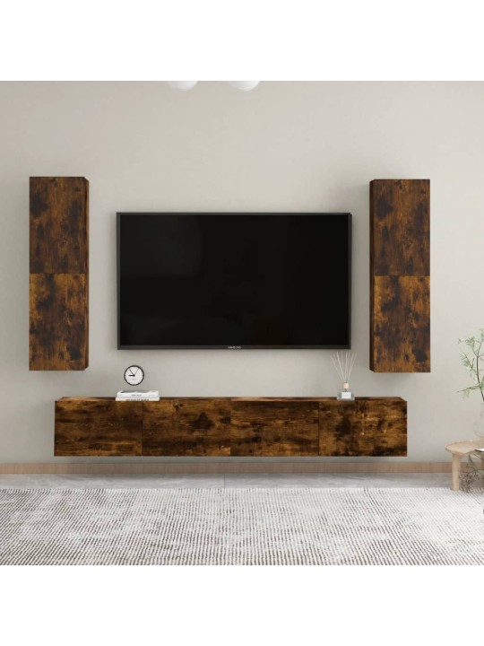 Nástěnná TV skříňka kouřový dub 30,5 x 30 x 110 cm