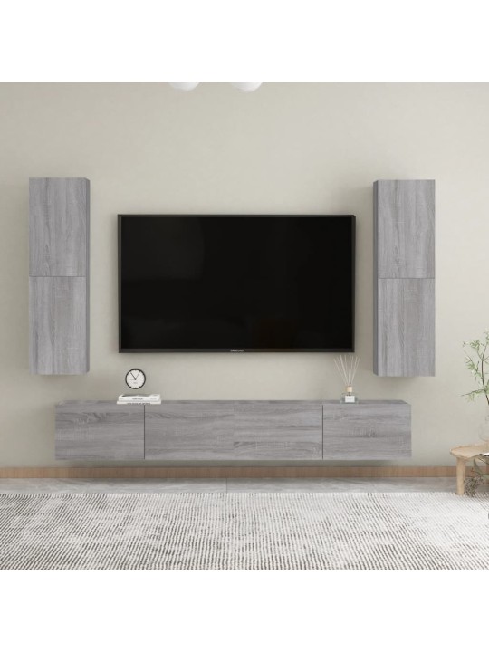 Nástěnná TV skříňka šedá sonoma 30,5 x 30 x 110 cm