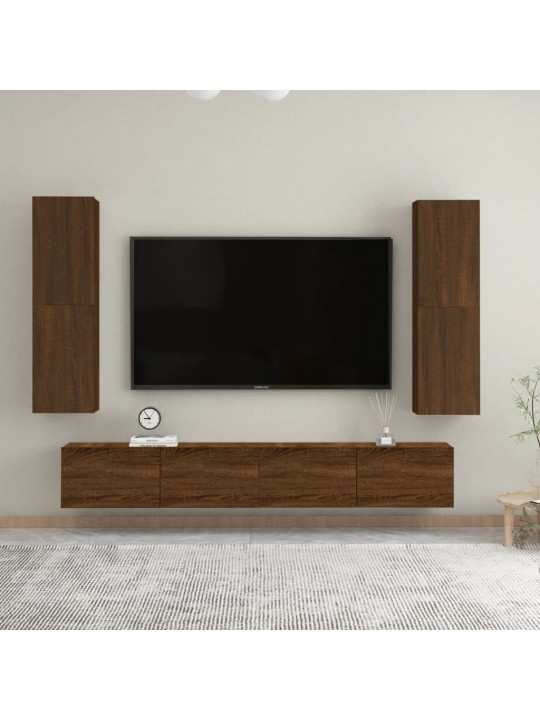 Nástěnná TV skříňka hnědý dub 30,5 x 30 x 110 cm