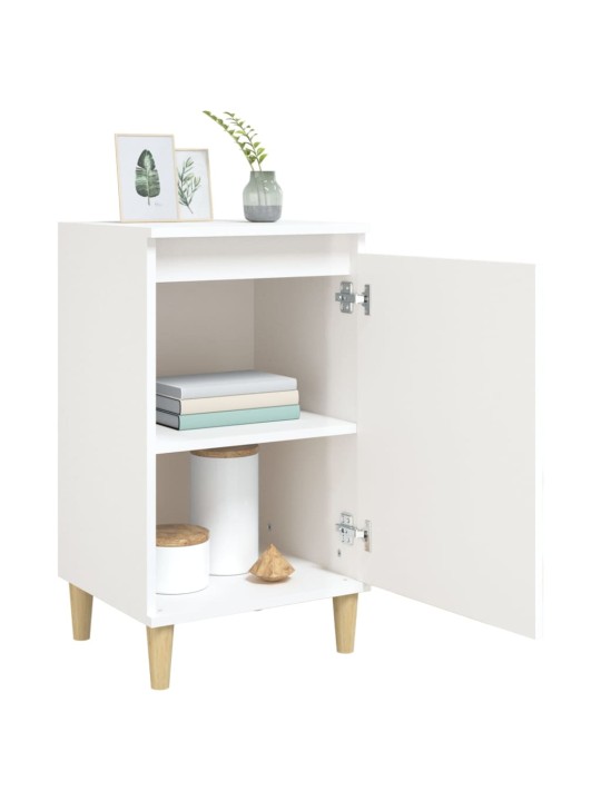 Noční stolky 2 ks bílé vysoký lesk 40x35x70 cm kompozitní dřevo