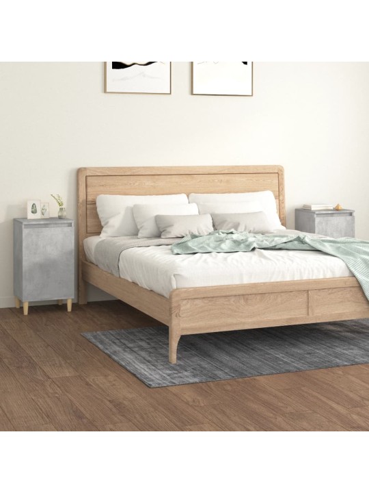 Noční stolky 2 ks betonově šedé 40x35x70 cm kompozitní dřevo