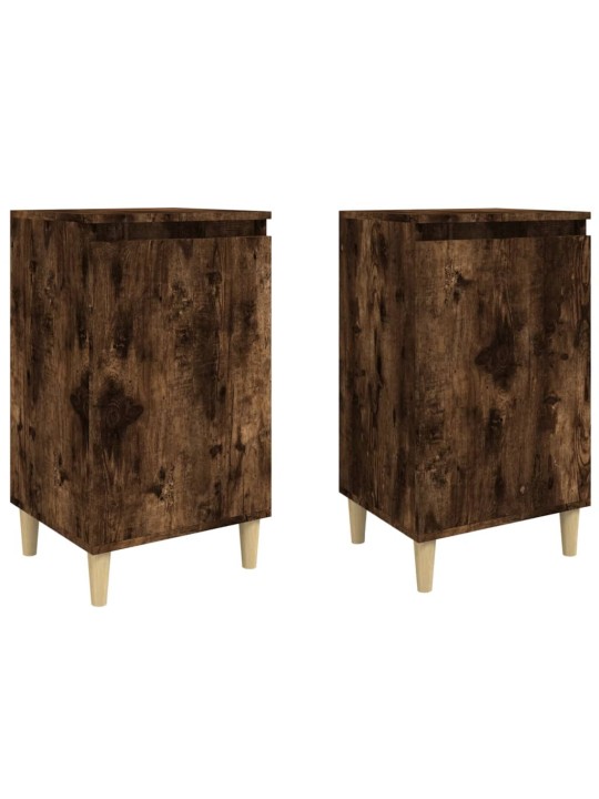 Noční stolky 2 ks kouřový dub 40 x 35 x 70 cm kompozitní dřevo