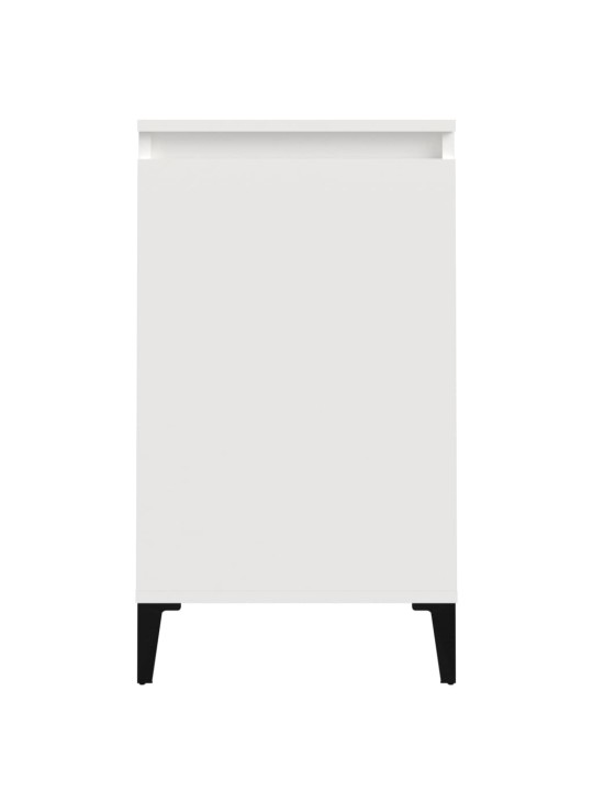 Noční stolek bílý s vysokým leskem 40x35x70 cm kompozitní dřevo