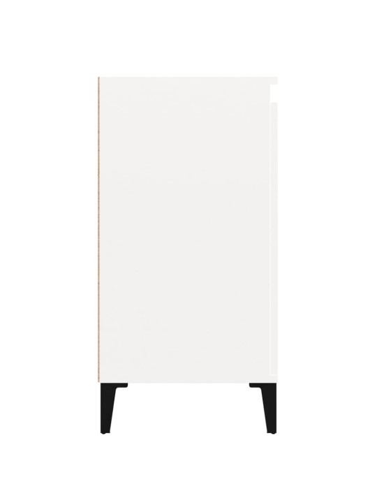 Noční stolek bílý s vysokým leskem 40x35x70 cm kompozitní dřevo