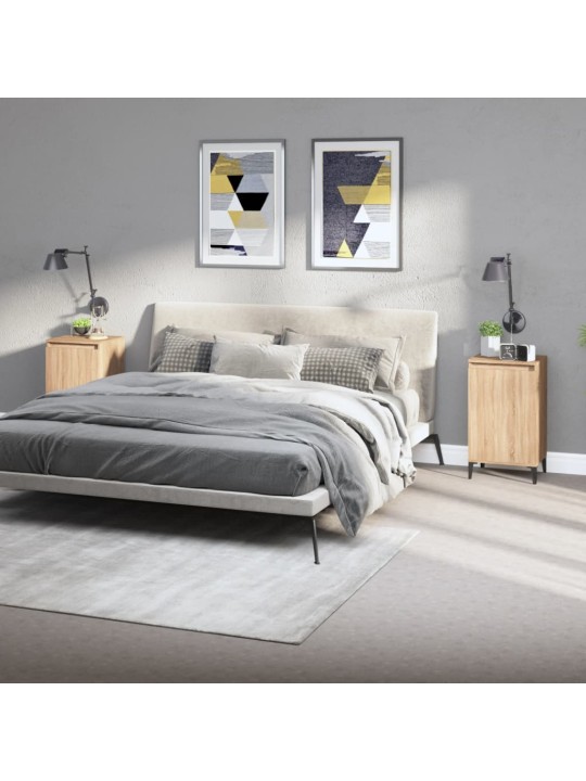 Noční stolky 2 ks dub sonoma 40 x 35 x 70 cm kompozitní dřevo