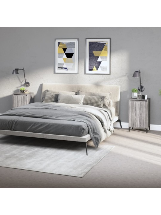 Noční stolky 2 ks šedé sonoma 40 x 35 x 70 cm kompozitní dřevo