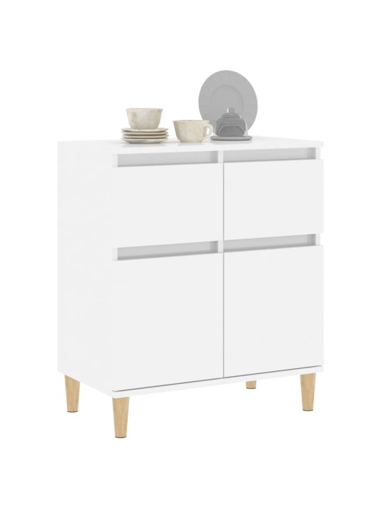 Příborník bílý s vysokým leskem 60x35x70 cm kompozitní dřevo