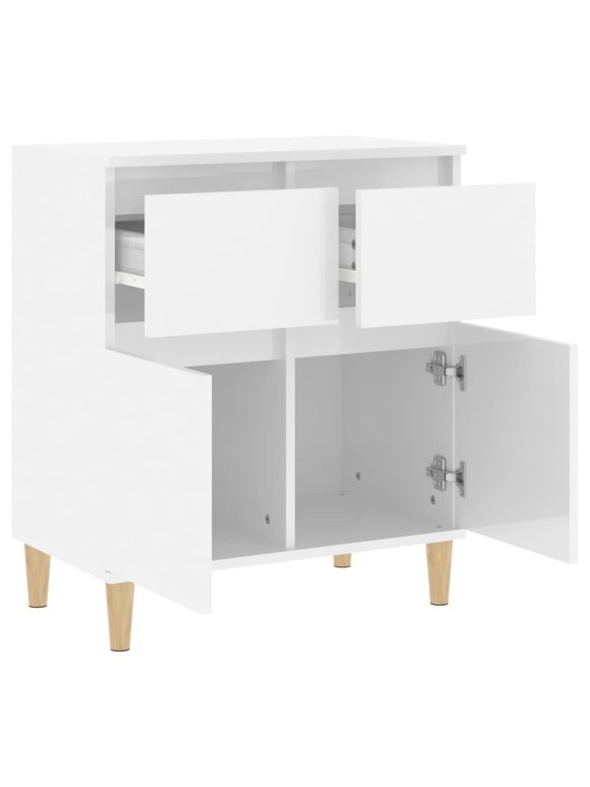 Příborník bílý s vysokým leskem 60x35x70 cm kompozitní dřevo