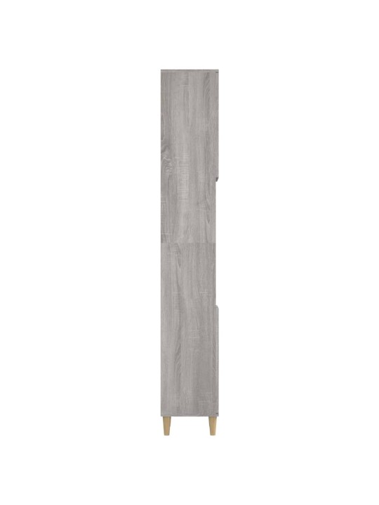 Koupelnová skříňka šedá sonoma 30x30x190 cm kompozitní dřevo