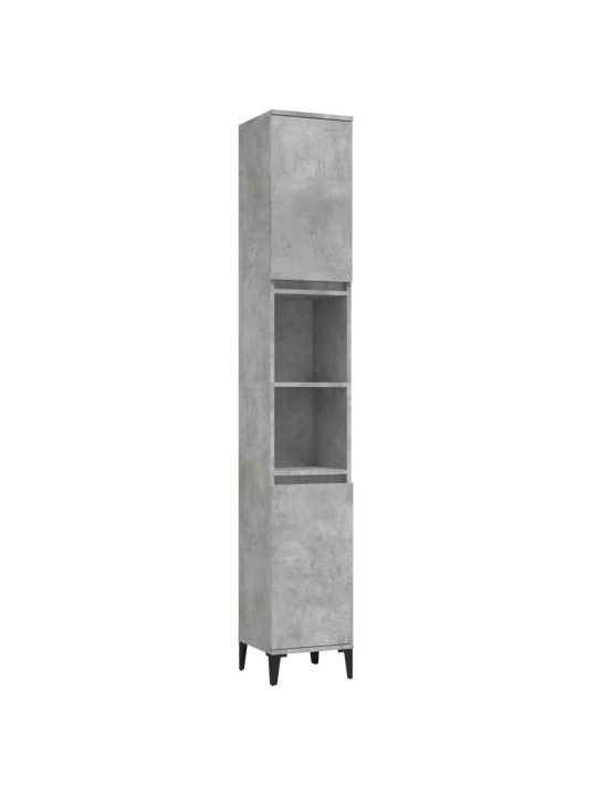 Koupelnová skříňka betonově šedá 30x30x190 cm kompozitní dřevo