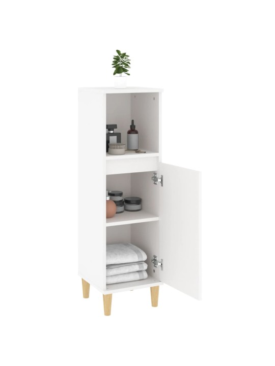 Koupelnová skříňka bílá 30 x 30 x 100 cm kompozitní dřevo