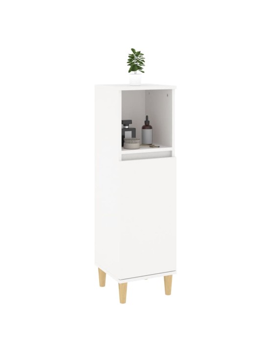Koupelnová skříňka bílá 30 x 30 x 100 cm kompozitní dřevo