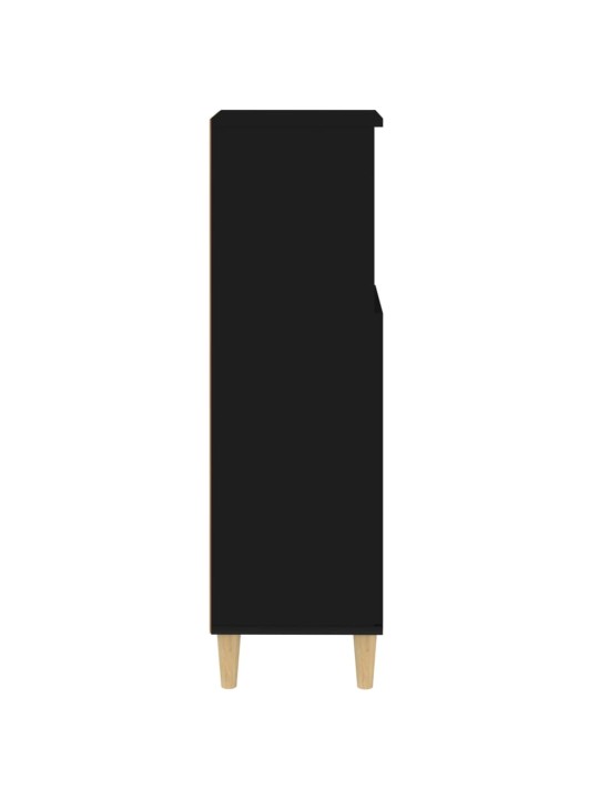 Koupelnová skříňka černá 30 x 30 x 100 cm kompozitní dřevo