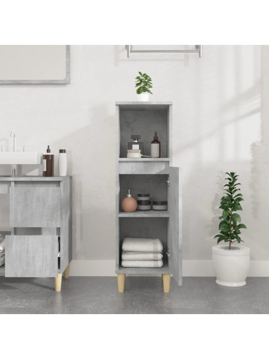 Koupelnová skříňka betonově šedá 30x30x100 cm kompozitní dřevo