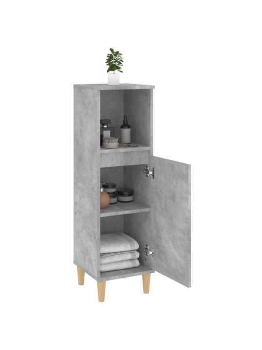 Koupelnová skříňka betonově šedá 30x30x100 cm kompozitní dřevo