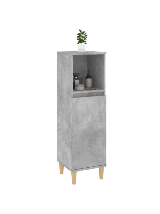 Koupelnová skříňka betonově šedá 30x30x100 cm kompozitní dřevo