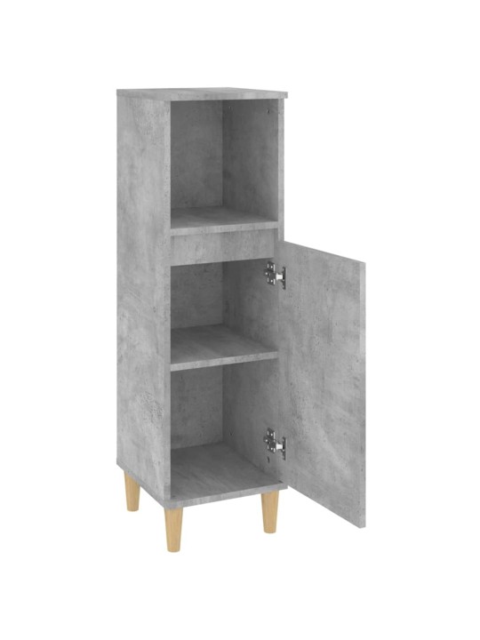 Koupelnová skříňka betonově šedá 30x30x100 cm kompozitní dřevo