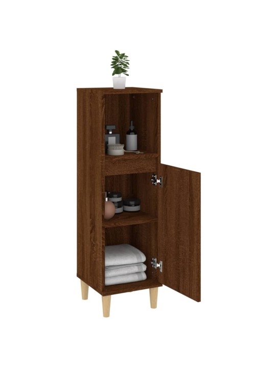 Koupelnová skříňka hnědý dub 30 x 30 x 100 cm kompozitní dřevo