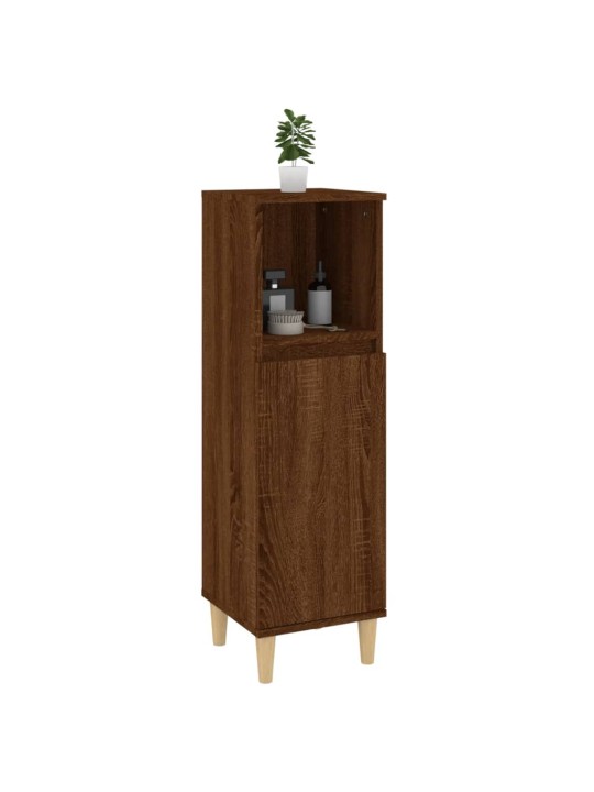 Koupelnová skříňka hnědý dub 30 x 30 x 100 cm kompozitní dřevo