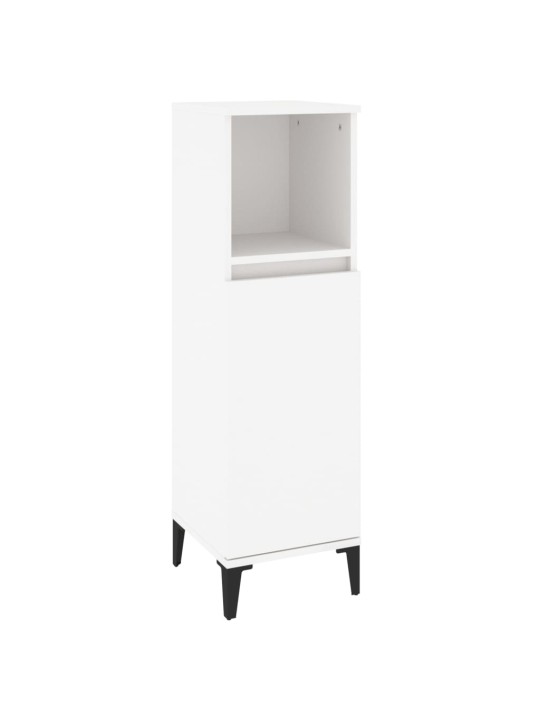 Koupelnová skříňka bílá 30 x 30 x 100 cm kompozitní dřevo