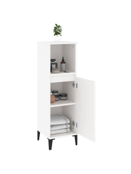 Koupelnová skříňka bílá 30 x 30 x 100 cm kompozitní dřevo