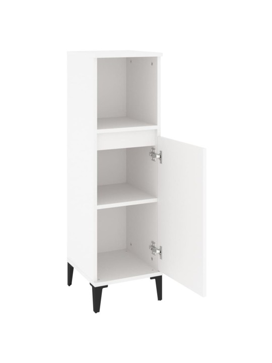 Koupelnová skříňka bílá 30 x 30 x 100 cm kompozitní dřevo