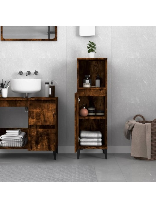 Koupelnová skříňka kouřový dub 30x30x100 cm kompozitní dřevo