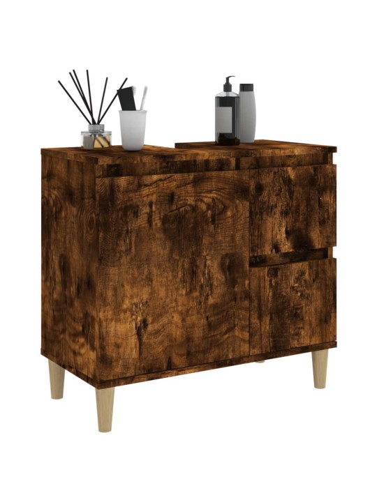 Koupelnová skříňka kouřový dub 65 x 33 x 60 cm kompozitní dřevo