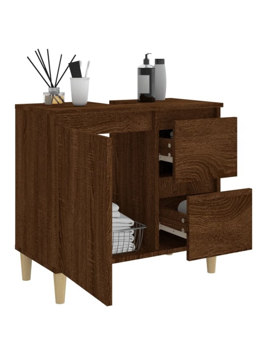 Koupelnová skříňka hnědý dub 65 x 33 x 60 cm kompozitní dřevo
