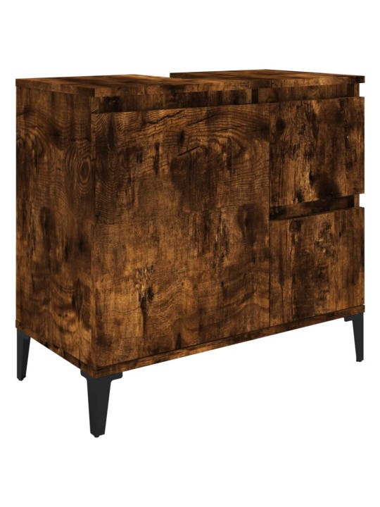 Koupelnová skříňka kouřový dub 65 x 33 x 60 cm kompozitní dřevo