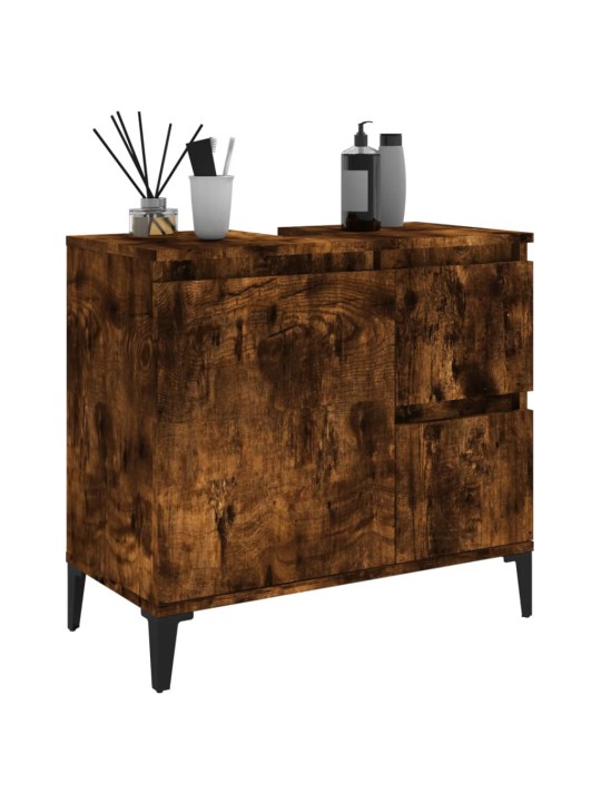 Koupelnová skříňka kouřový dub 65 x 33 x 60 cm kompozitní dřevo