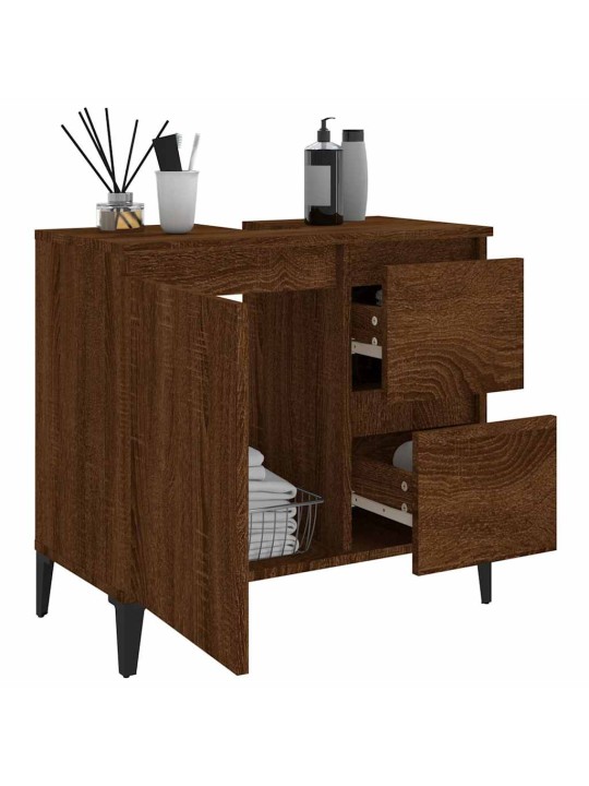 Koupelnová skříňka hnědý dub 65 x 33 x 60 cm kompozitní dřevo