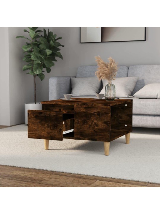 Konferenční stolek kouřový dub 55x55x36,5 cm kompozitní dřevo