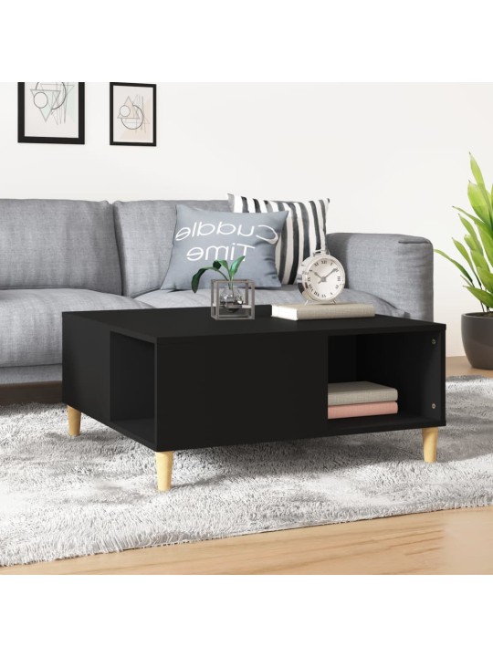 Konferenční stolek černý 80 x 80 x 36,5 cm kompozitní dřevo
