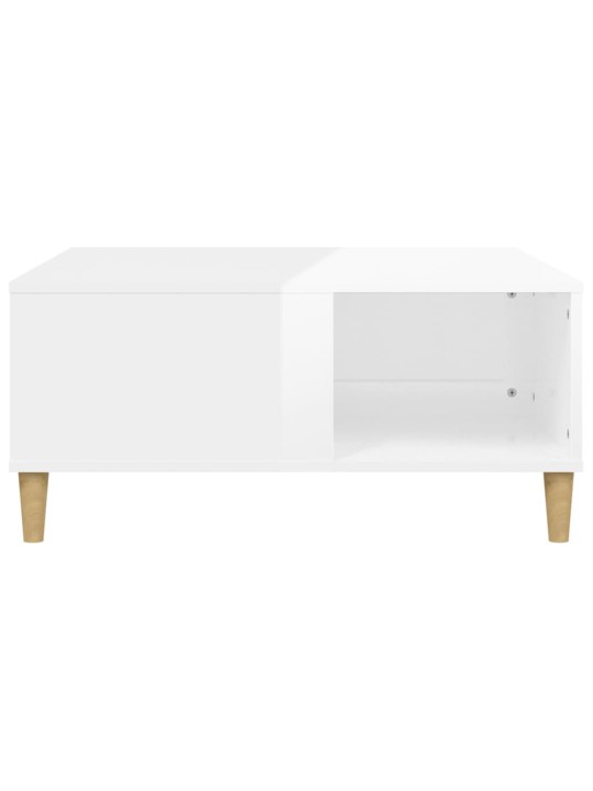 Konferenční stolek bílý s leskem 80x80x36,5 cm kompozitní dřevo