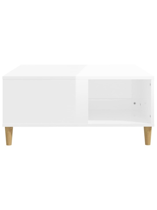 Konferenční stolek bílý s leskem 80x80x36,5 cm kompozitní dřevo