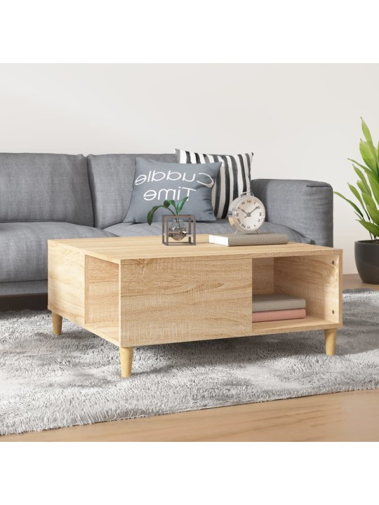 Konferenční stolek dub sonoma 80x80x36,5 cm kompozitní dřevo