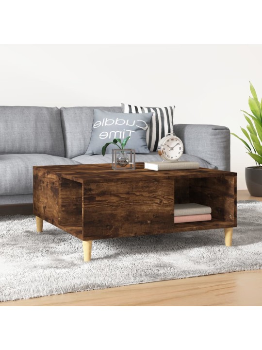 Konferenční stolek kouřový dub 80x80x36,5 cm kompozitní dřevo