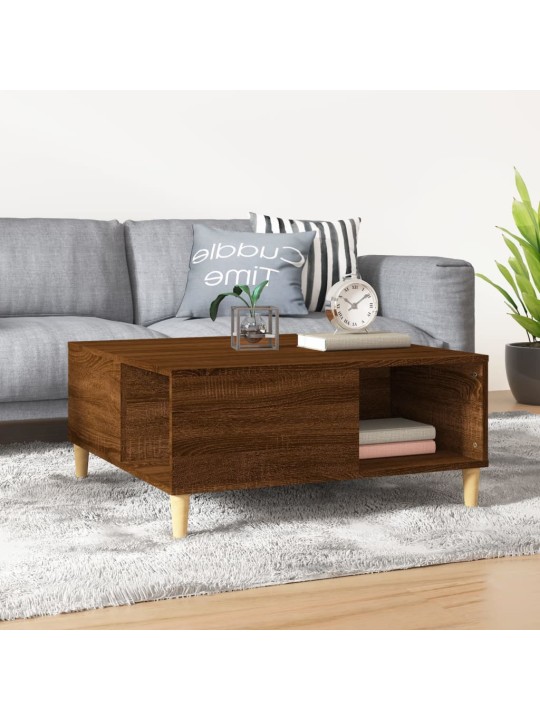Konferenční stolek hnědý dub 80 x 80 x 36,5 cm kompozitní dřevo
