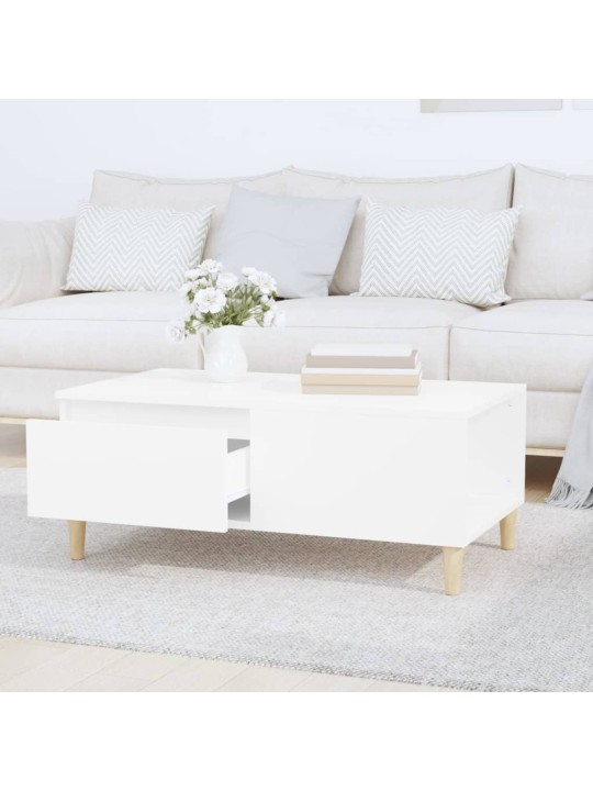 Konferenční stolek bílý 90 x 50 x 36,5 cm kompozitní dřevo