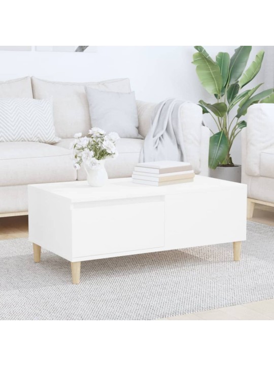 Konferenční stolek bílý 90 x 50 x 36,5 cm kompozitní dřevo