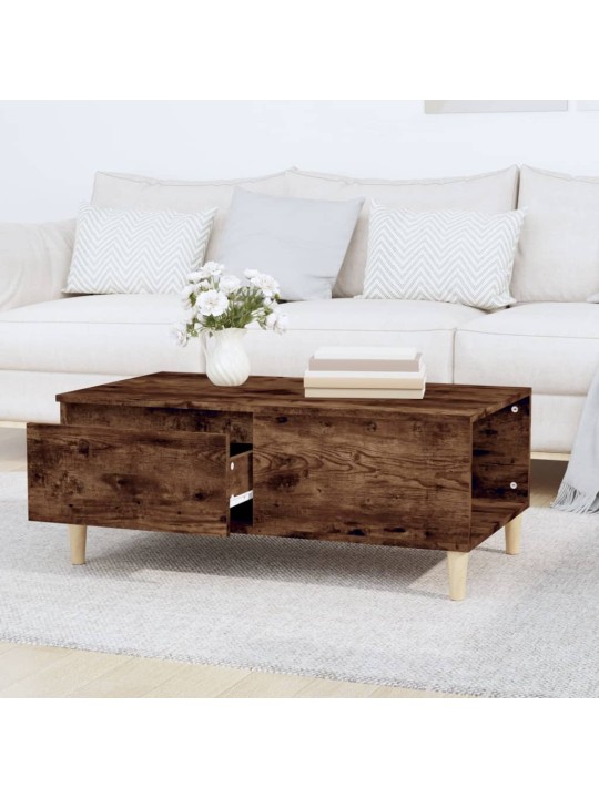 Konferenční stolek kouřový dub 90x50x36,5 cm kompozitní dřevo