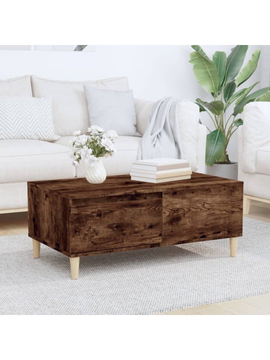 Konferenční stolek kouřový dub 90x50x36,5 cm kompozitní dřevo