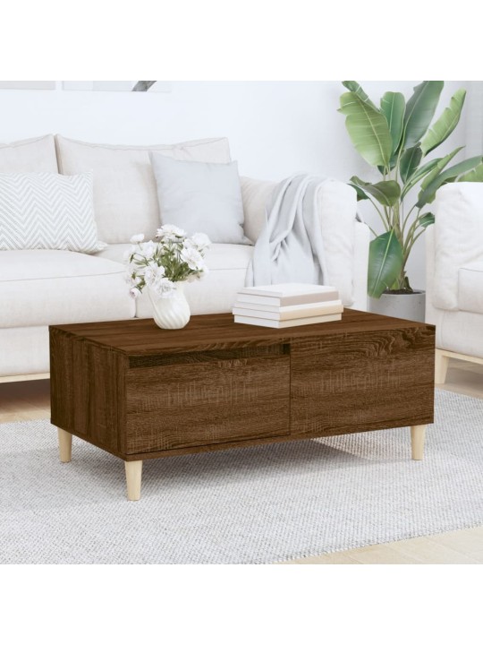Konferenční stolek hnědý dub 90 x 50 x 36,5 cm kompozitní dřevo