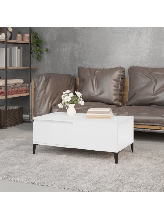 Konferenční stolek bílý 90 x 50 x 36,5 cm kompozitní dřevo